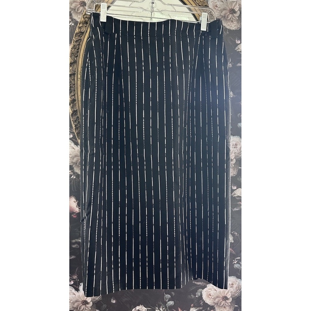 Vintage Mondi 80s High-Waisted Skirt‎ Pinstripe EU42 Wool Blend